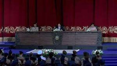 اجتماع الرئيس السيسي مع طلاب الأكاديمية العسكرية المصرية في إطار استعدادات التخرج لعام 2024