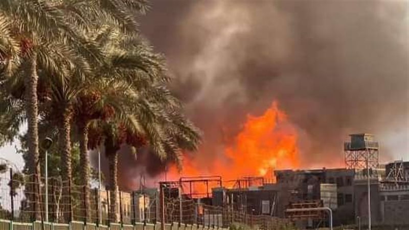 حريق بمدينة الإنتاج