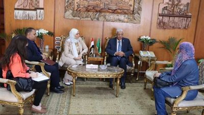 رئيس جامعة المنوفية يلتقي رئيس مجلس إدارة المجموعة العلمية المتكاملة ISG