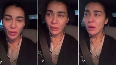 بالبيجاما … نادين الراسي تترك منزلها بسبب القصف الإسرائيلي