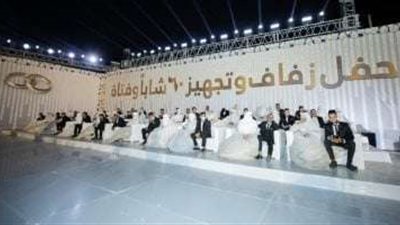 حزب الشعب الجمهوري يضيء حياة 60 شابًا وفتاة في الفيوم بحفل زفاف جماعي