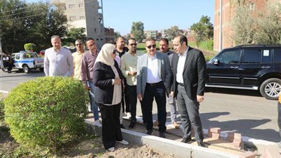 محافظ المنوفية يتفقد أعمال تطوير مدخل الباجور ( صور )