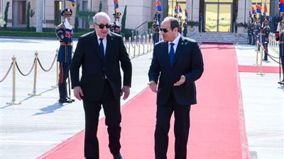 الرئيس السيسي يودع نظيره الجزائري عبدالمجيد تبون بمطار القاهرة الدولي