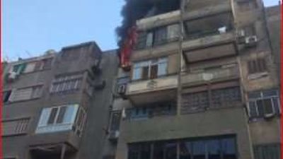 كواليس حريق شقة سكنية في بولاق الدكرور