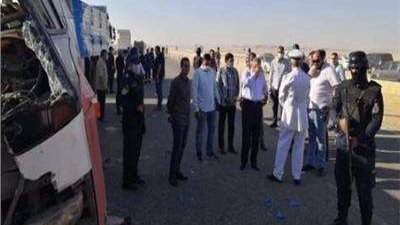 14 راكبًا.. ننشر أسماء مصابي حادث تصادم أتوبيسين بطريق الإسماعيلية السويس