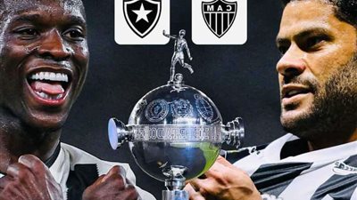 بدء الشوط الأوّل من قمة مينيرو ضد بوتافوغو في نهائي كوبا لبيرتادوريس