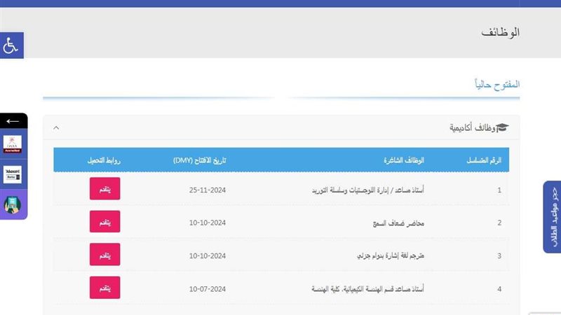 وظيفة جامعة ظفار