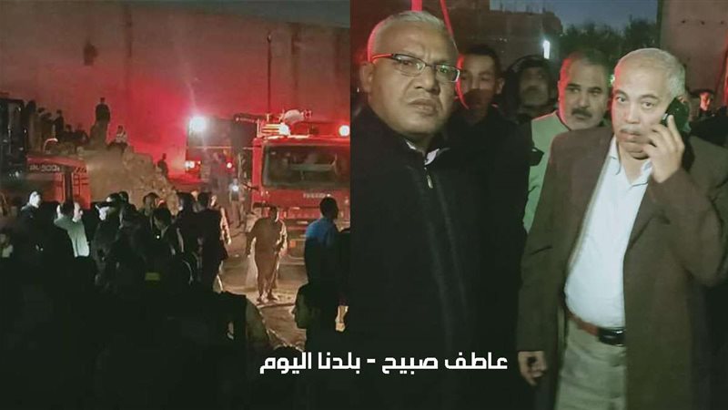 حريق مصنع ميت حلفا
