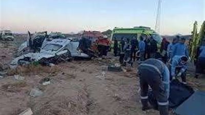 تصادم مروع بأسيوط يسفر عن 13 ضحية وإصابة اثنين بأسيوط