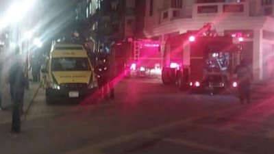 نشوب حريق هائل بإحدى الوحدات السكنية بالإسكندرية