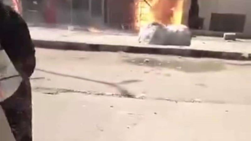 انفجار انبوبة بدار