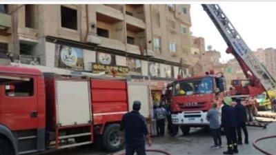 اندلاع حريق داخل شقة سكنية بمدينة 15 مايو