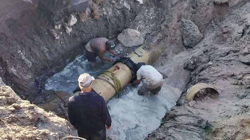 عطل بمحطة الصرف الصحي
