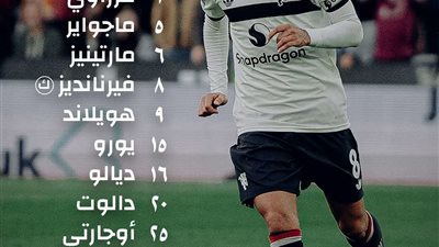 التشكيل الرسمي لمباراة مانشستر يونايتد ضد وولفرهامبتون في الدوري الإنجليزي الممتاز