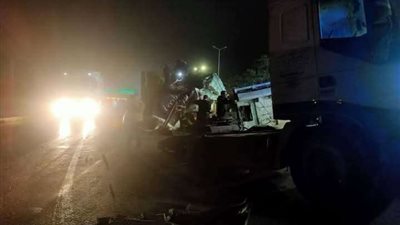 بالصور.. مصرع شخص وإصابة 3 آخرين في حادث مروع علي طريق الإسكندرية الصحراوي