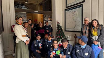 بالصور.. متحف الإسكندرية القومي يحتفل مع ذوي الهمم بأعياد رأس السنة