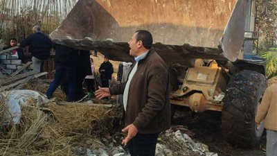 إزالة 9 حالات بناء مخالف بكفر الدوار