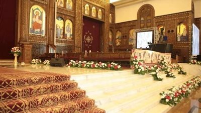 كاتدرائية ميلاد المسيح بالعاصمة الإدارية تتزين استعدادًا لقداس عيد الميلاد المجيد