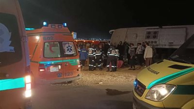 تصادم سيارتين على طريق الإسماعيلية السويس يُسفر عن إصابة 21 شخصًا