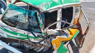 مصرع مواطنة وإصابة 7 اشخاص أخرون فى حادث تصادم سيارتين بدمنهور