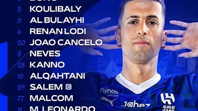 الدوسري يقود هجوم الهلال أمام الوحدة في بطولة الدوري