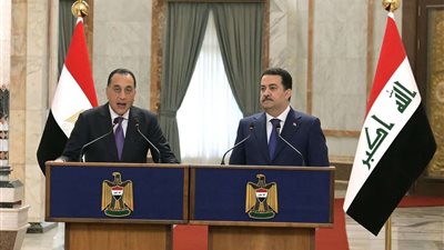:مؤتمر صحفى لـ رئيس الوزراء المصري مع نظيره العراقي