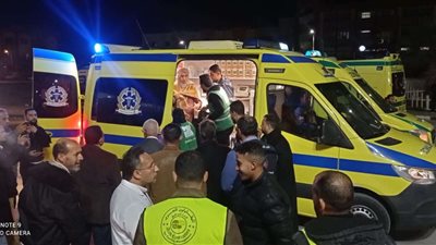 خاص / بالصور والأسماء .. سيارات الإسعاف تنقل المصابين الفلسطينيين لمستشفيات العريش والشيخ زويد