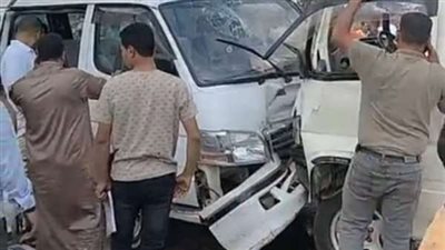 مصرع وإصابة 8 أشخاص في حادث تصادم مروع بحلوان