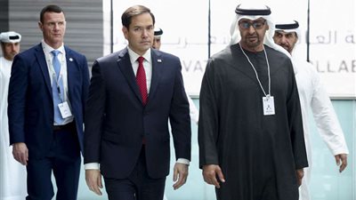 رئيس الإمارات يؤكد رفضه تهجير الفلسطينيين خلال لقائه وزير الخارجية الأمريكي