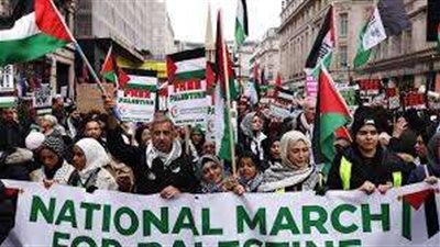 مظاهرات حاشدة بأمريكا ودول أوروبية لدعم غزة ورفض خطة التهجير