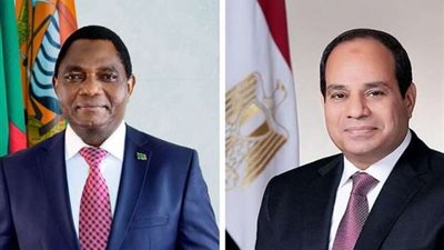 رئيس زامبيا: نعمل مع مصر بشكل مختلف لتعزيز العلاقات الثنائية والوصول لاستقرار دائم