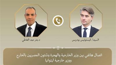 وزير الخارجية يجري اتصالًا هاتفيًا مع نظيره في ليتوانيا