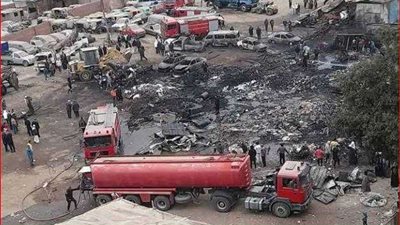 خسائر بالملايين وتفحم 15 سيارة.. تفاصيل حريق الخصوص فجر اليوم