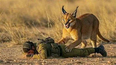 مفاجأة غير متوقعة.. حقيقة صورة الوشق المصري والجندي الإسرائيلي المنتشرة | ما القصة؟