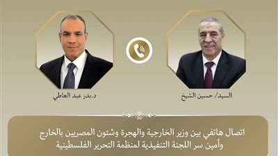 وزير الخارجية وأمين سر منظمة التحرير الفلسطينية يبحثان تطورات الأوضاع في قطاع غزة