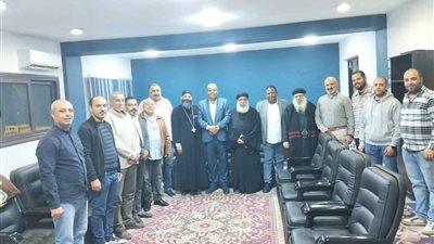 رعاة الكنائس يقدمون التهنئة لرئيس مدينة فايد بالإسماعيلية بمناسبة عيد الفطر المبارك