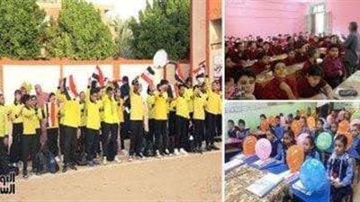 عودة الطابور من جديد في المدارس بعد إجازة العيد