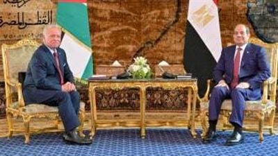 السيسي والعاهل الأردني يؤكدان استمرار التشاور بشأن مستجدات الأوضاع في غزة