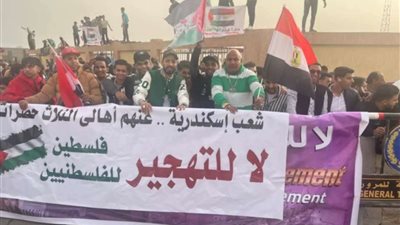 توافد أعداد كبيرة من المواطنين إلى العريش لرفض تهجير الفلسطينيين واستقبال السيسى وماكرون