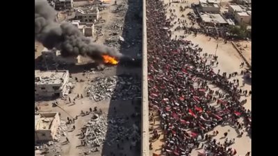 مفاجأة عير متوقعة.. كيف تم فبركة فيديو الرقص والقصف على جانبي معبر رفح؟