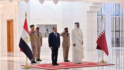 السيسى يؤكد على أهمية زيادة حجم التبادل التجارى وتعزيز الاستثمارات القطرية فى مصر
