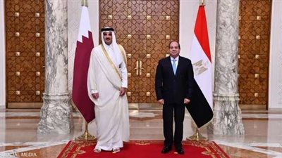 مباحثات الرئيس السيسي مع أمير قطر تؤكد على التعاون الثنائي ورفض تهجير الفلسطينيين