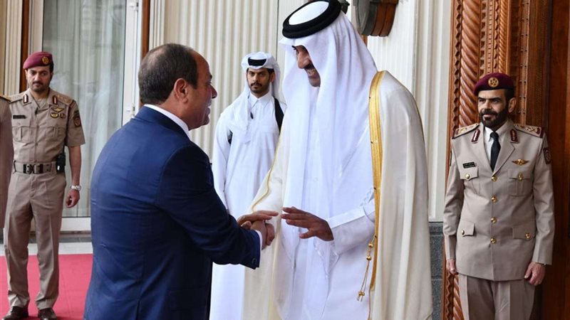 السيسي وأمير قطر