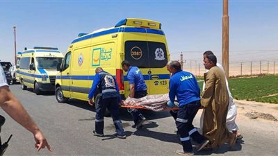 مصرع واصابة 34 شخص في حادث تصادم بالمنيا.. صور