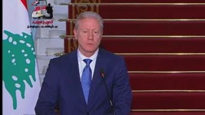 وزير الخارجية اللبناني يشيد بدعم مصر للبنان ويؤكد على الحكمة في حصر السلاح بيد الدولة