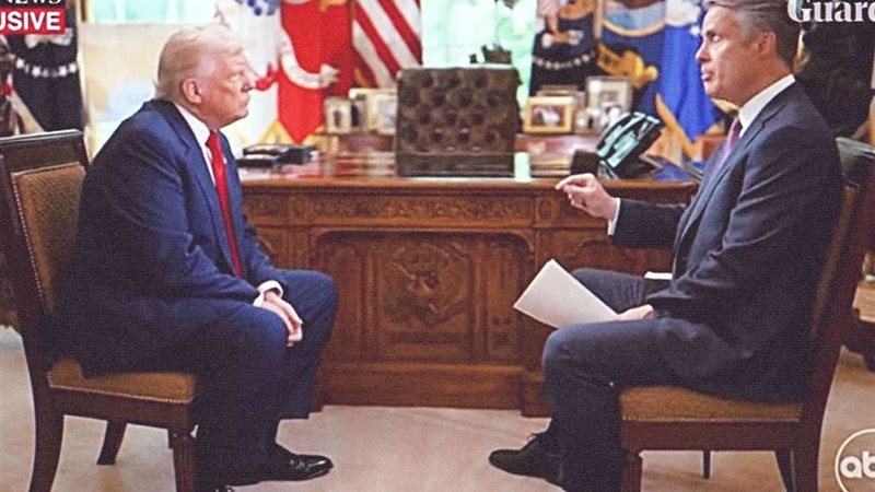 ترامب خلال المقابلة