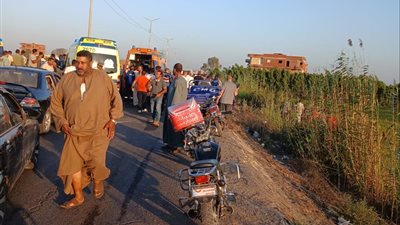 إصابة عدد من السيدات في انقلاب سيارة على طريق كفر الشيخ– بلطيم