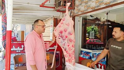 ضبط 310 كجم لحوم مجهولة المصدر وتحرير 4 محاضر للمخالفين بكفر الشيخ