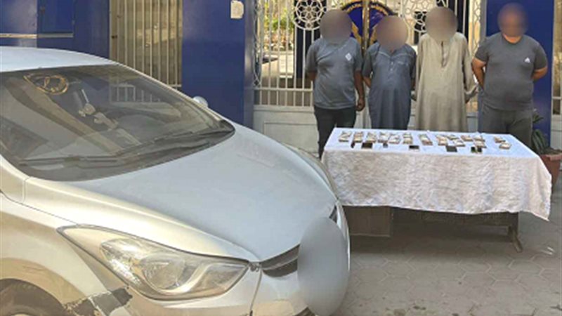 المتهمين والمضبوطات
