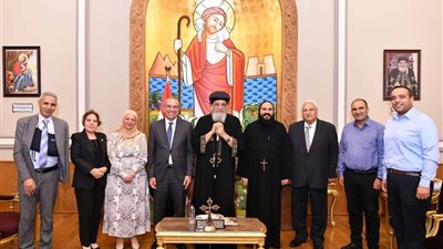 رئيس البنك الزراعي يبحث مع البابا تواضروس الثاني التوسع في تمويل مشروعات الأديرة